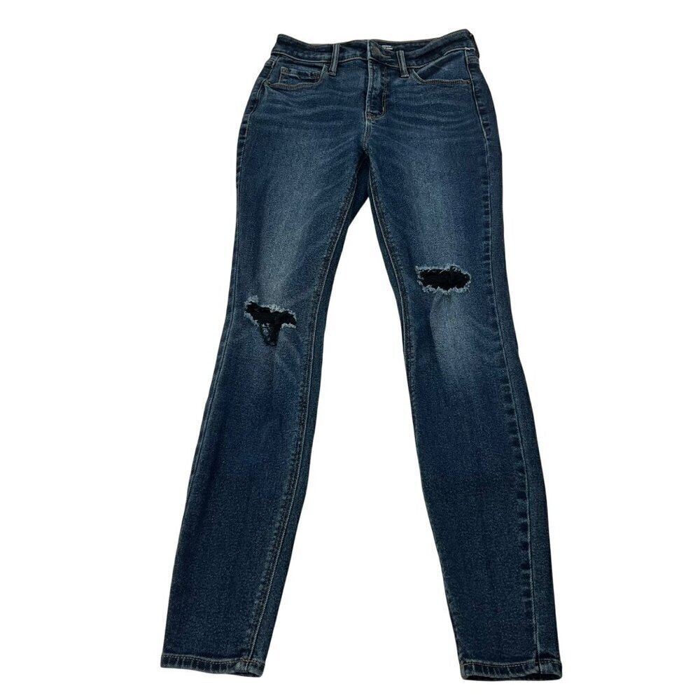 Old Navy Women’s Rockstar Super Skinny Jeans Distressed Size 0